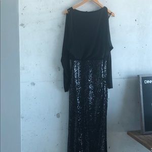 Black Sequined Maxi Dress